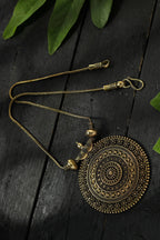 Mominos Fashion Johar Kamal Oxidised Gold-Polished Long Chain with Pendant For Women | Grocsy