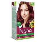 Nisha Creme Hair Color for Women - Burgundy | Grocsy