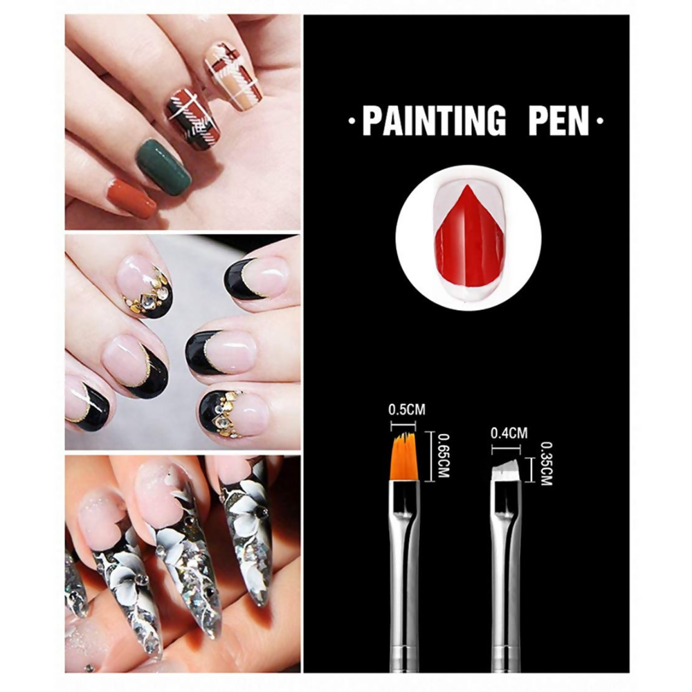 Bronson Professional Nail Art Kit Brush Set Acrylic Uv Polish Brushes Tool Kit | Grocsy