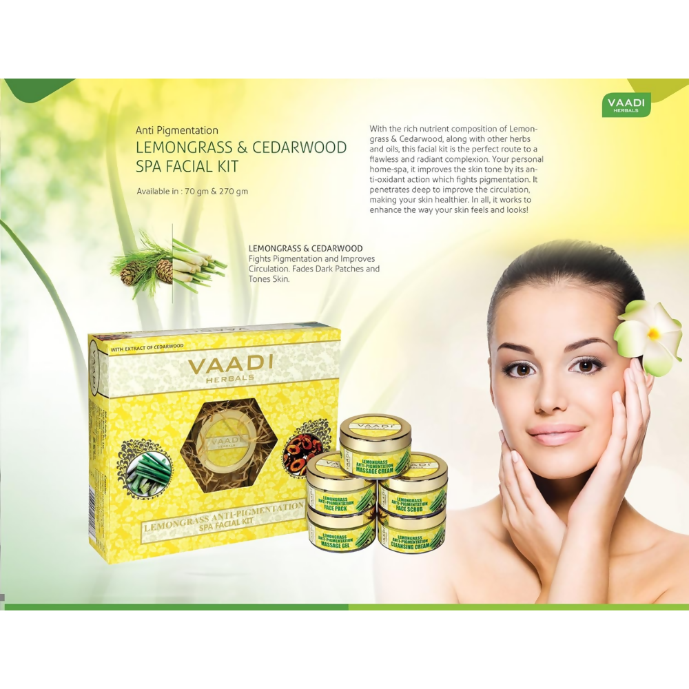 Vaadi Herbals Lemongrass Anti Pigmentation Spa Facial Kit | Grocsy