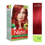 Nisha Creme Hair Color for Women - Flame Red | Grocsy