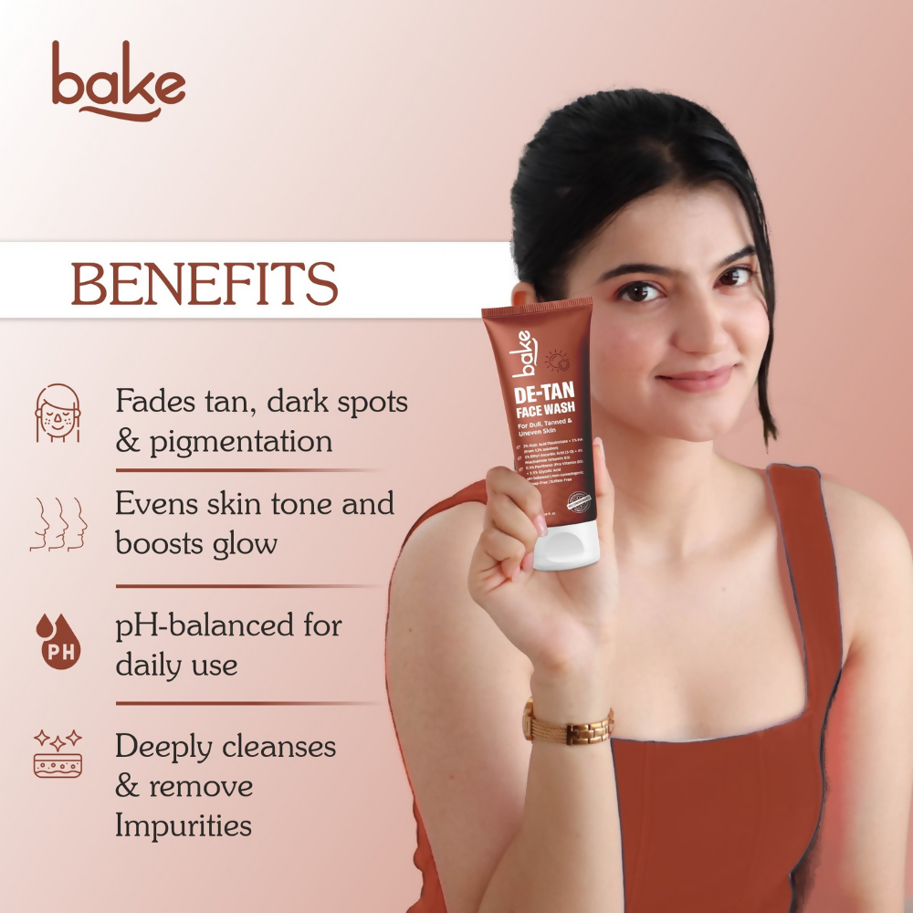 Bake De-Tan Coffee Face Wash with Kojic Acid | Grocsy