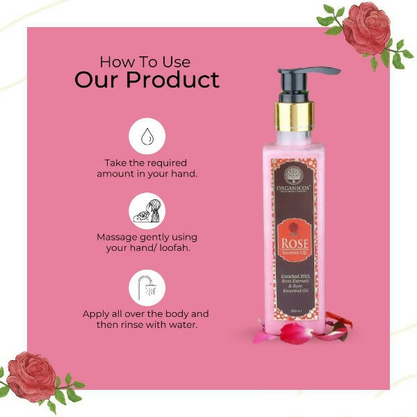 Organicos Rose Shower Gel | Grocsy