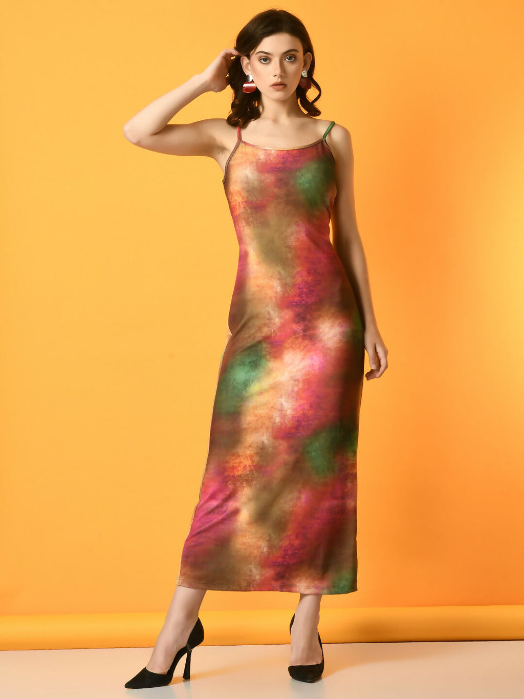 Myshka Women's Multi Printed Party Dress | Grocsy