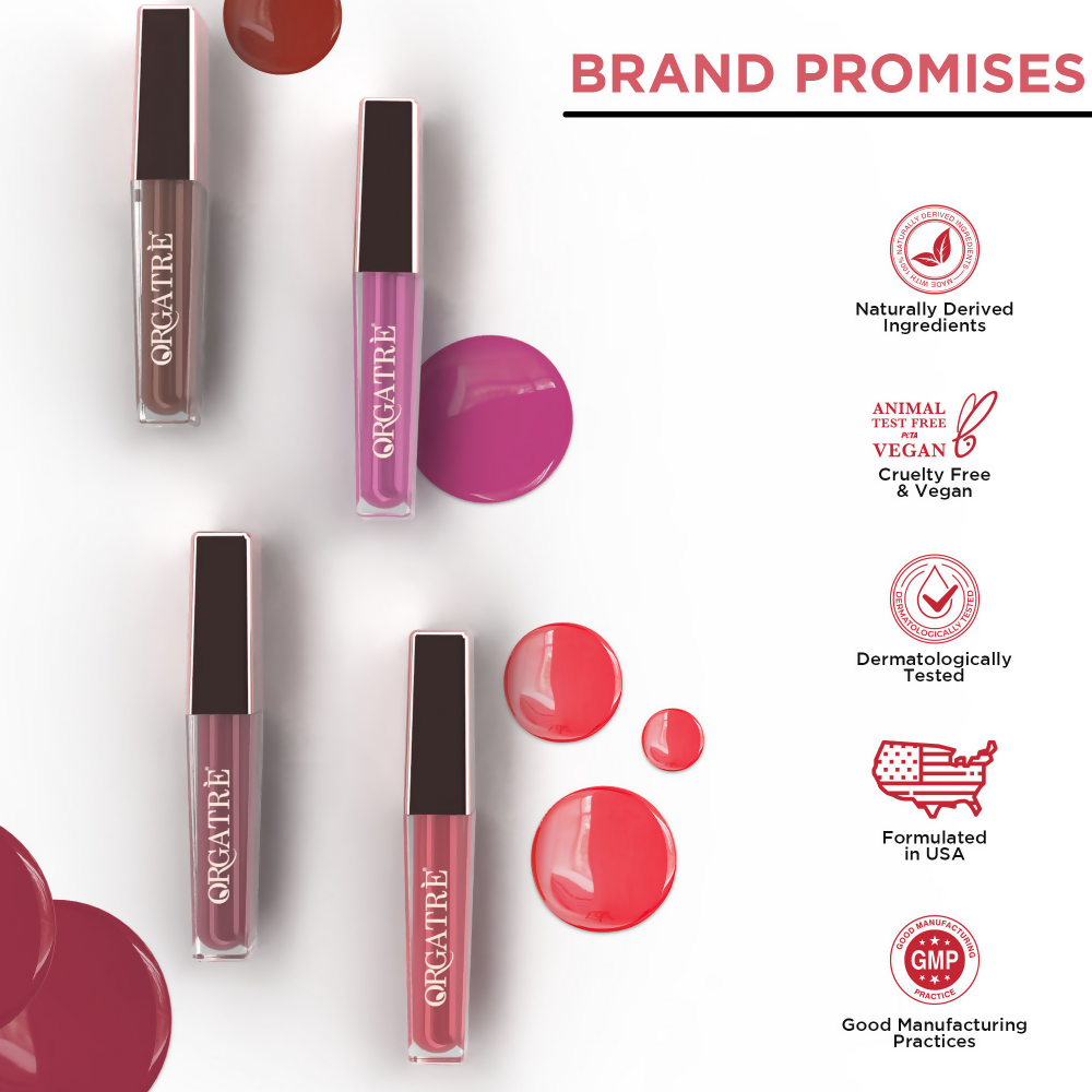 Orgatre MoodBliss Lip Gloss - Muted Violet | Grocsy