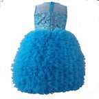 Asmaani Baby Girl's Blue Colour Satin A-Line Maxi Full Length Dress (AS-DRESS-22093) | Grocsy
