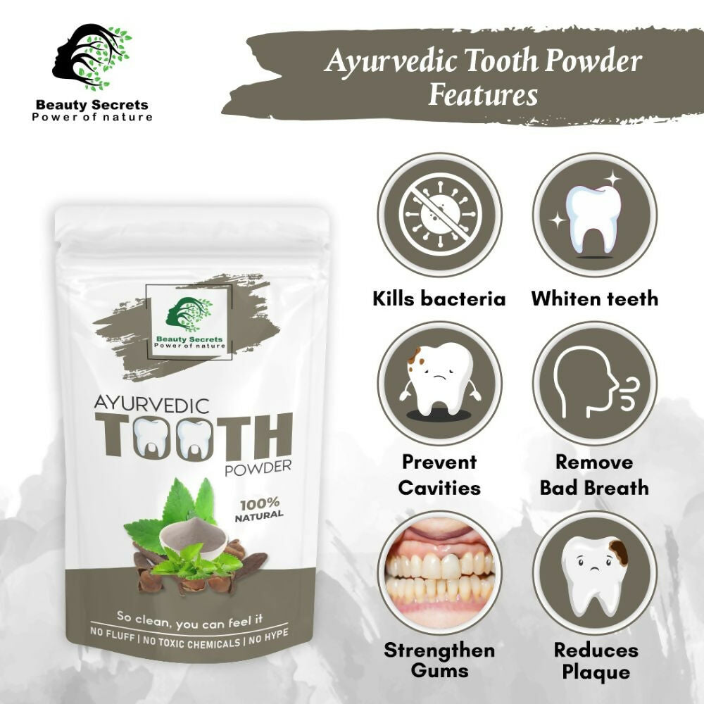 Beauty Secrets Ayurvedic Tooth Powder | Grocsy