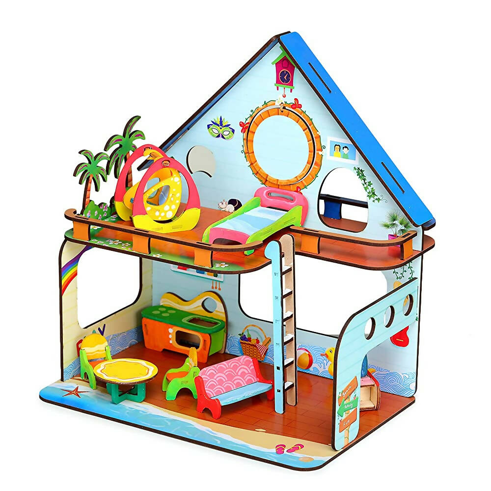 Webby Beach Villa The Weekend Escape All Side Play Doll House | Grocsy