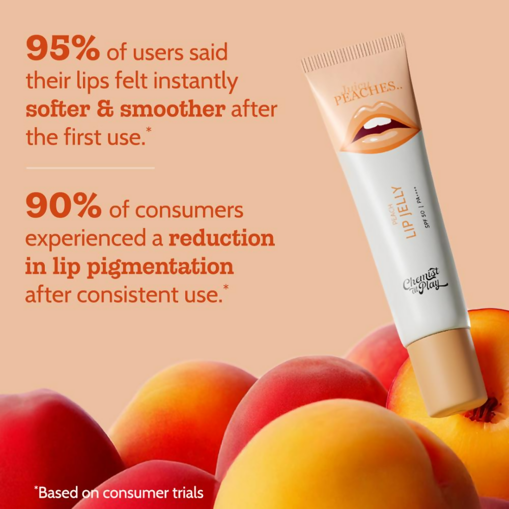 Chemist At Play Peach Lip Jelly Lip Balm With SPF 50 PA++++ | Grocsy