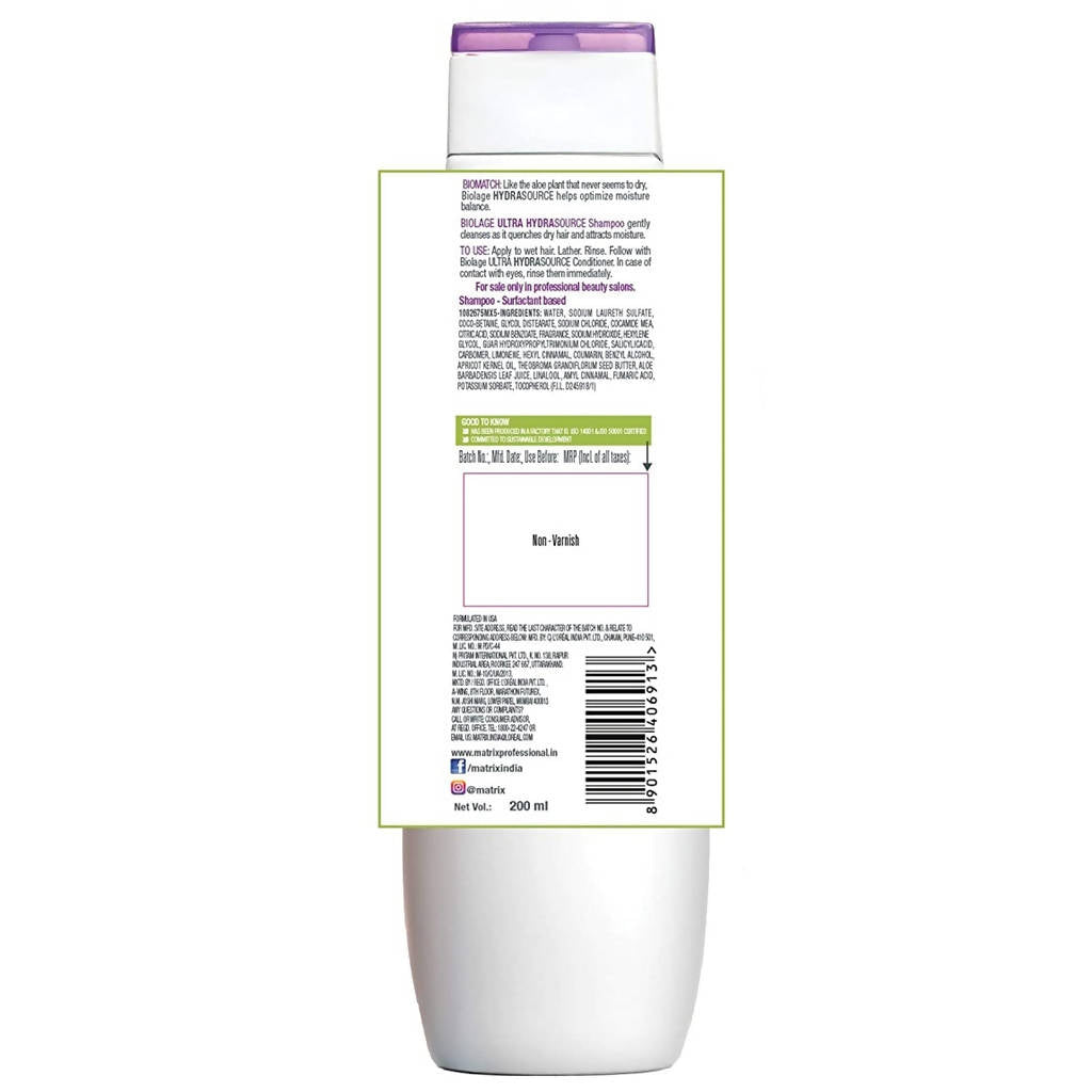 Matrix Biolage HydraSource Plus Aloe Shampoo | Grocsy