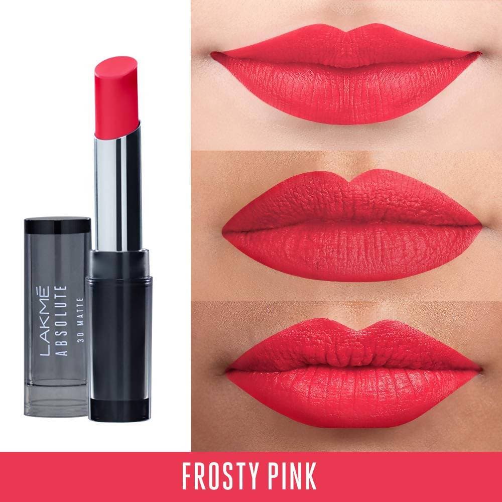 Lakme Absolute 3D Lipstick - Frosty Pink | Grocsy