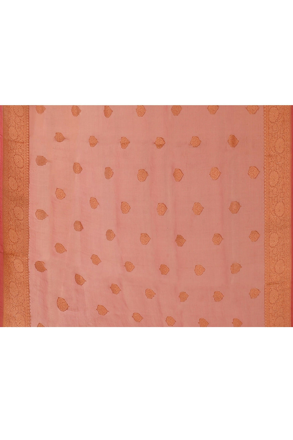 Joban Fashion Rose Gold Banarasi Tissue Pure Handloom Banarasi Silk Saree | Grocsy