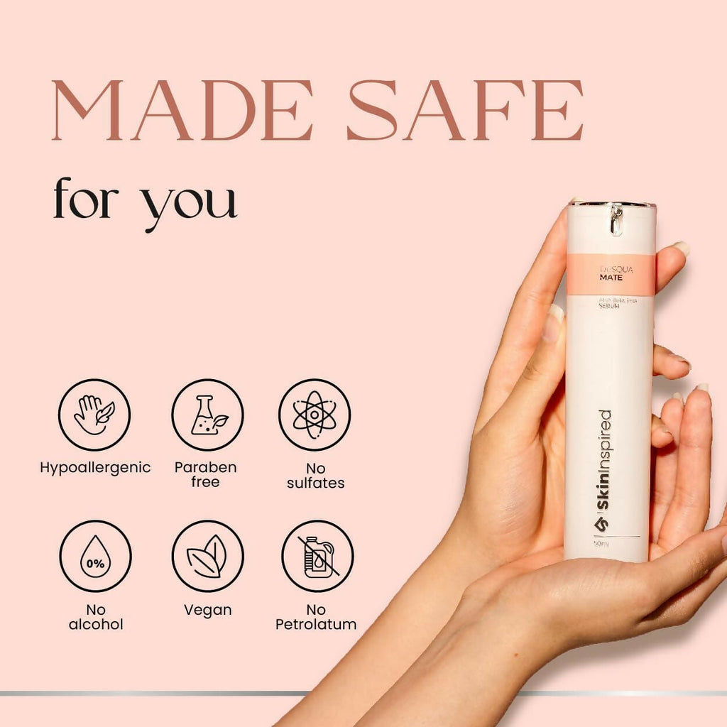 SkinInspired AHA+BHA+PHA Lactic Acid + 2% Salicylic Acid Face Serum | Grocsy