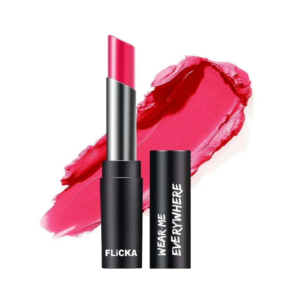 FLiCKA Wear Me Everywhere Creamy Matte Lipstick Princess Peach | Grocsy