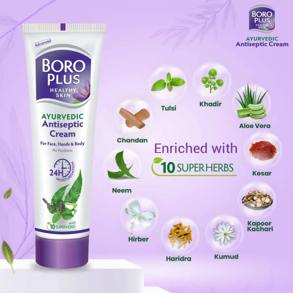 BoroPlus Ayurvedic Antiseptic Moisturisation Cream for Face, Hand & Body | Grocsy