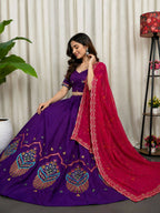 Lehenga Mart Purple Designer Navratri Lehenga Choli for Women | Grocsy