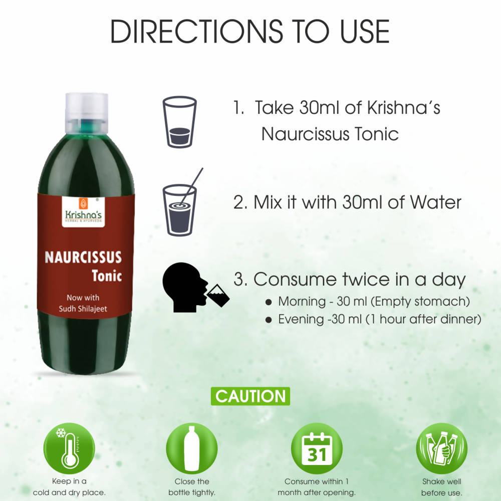 Krishna's Herbal & Ayurveda Naurcissus Tonic | Grocsy