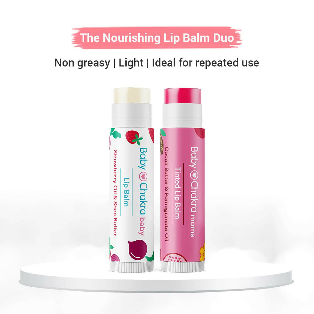 BabyChakra Moms Tinted Lip Balm and Baby lip Balm | Grocsy