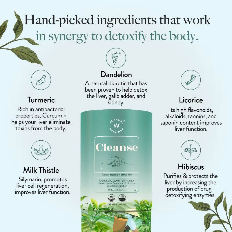 Wellbeing Nutrition Cleanse Herbal Tea | Grocsy