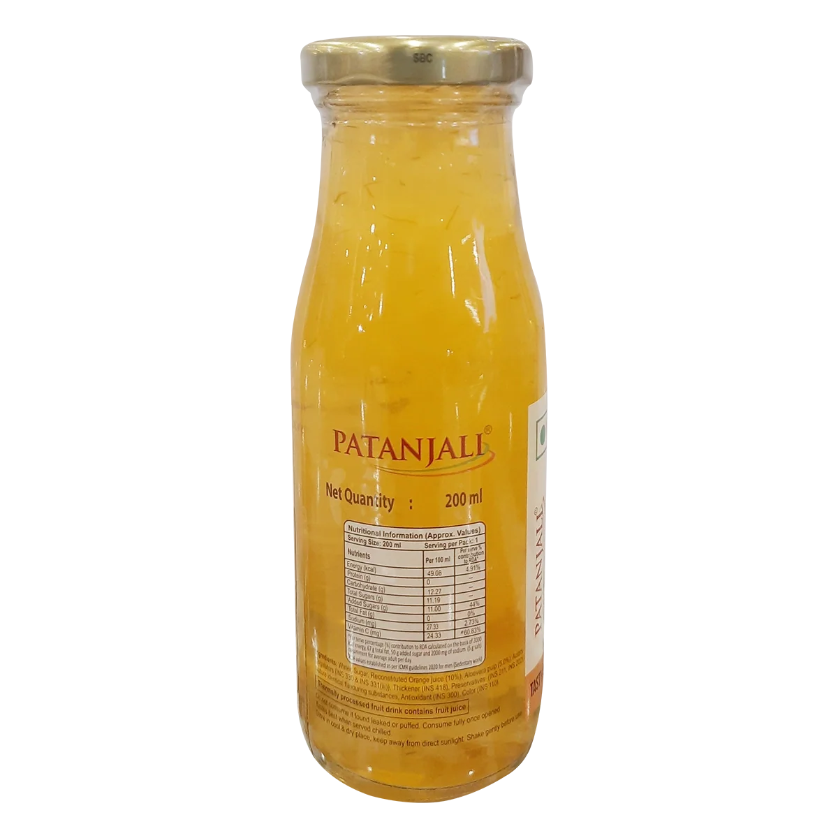 Patanjali Orange Aloe Chunk Drink | Grocsy