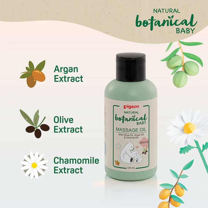 Pigeon Natural Botanical Baby Massage Oil | Grocsy