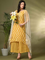 Sangria Embroidered Kurta Set With Dupatta | Grocsy