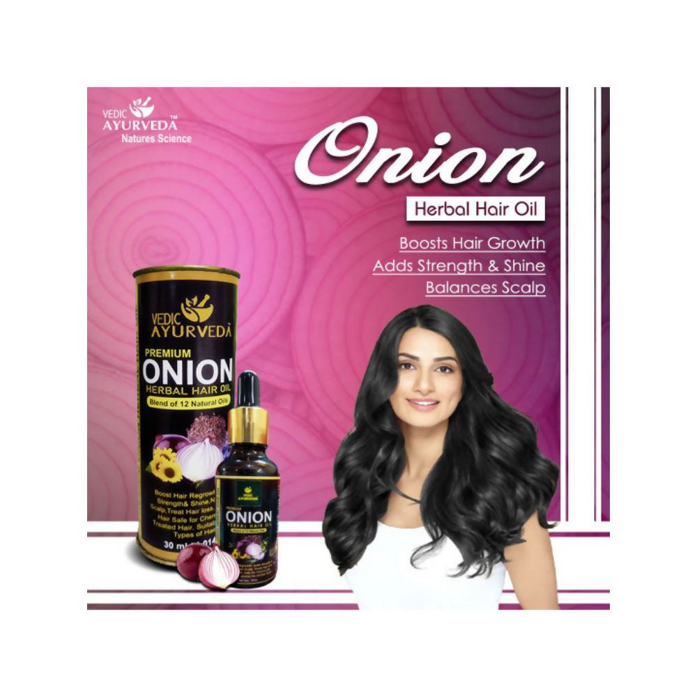 VedicAyurveda Onion Hair Oil for hair | Grocsy