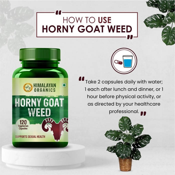 Himalayan Organics Horny Goat Weed Vegetarian Capsules | Grocsy