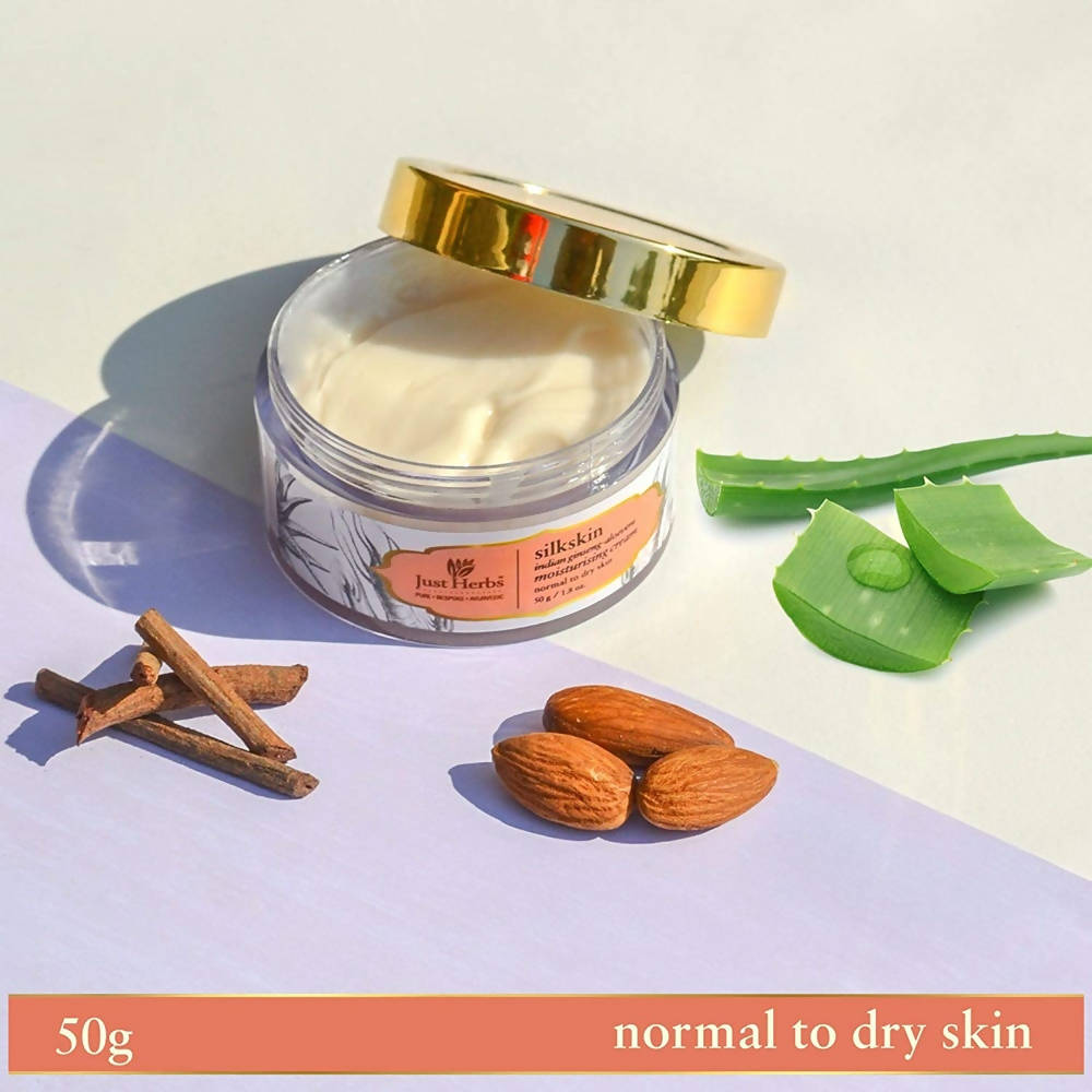 Just Herbs Silkskin Indian Ginseng - Aloevera Moisturising Cream | Grocsy