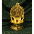 Spillbox Gold-Toned Brass Cross Diya Pooja Essential | Grocsy
