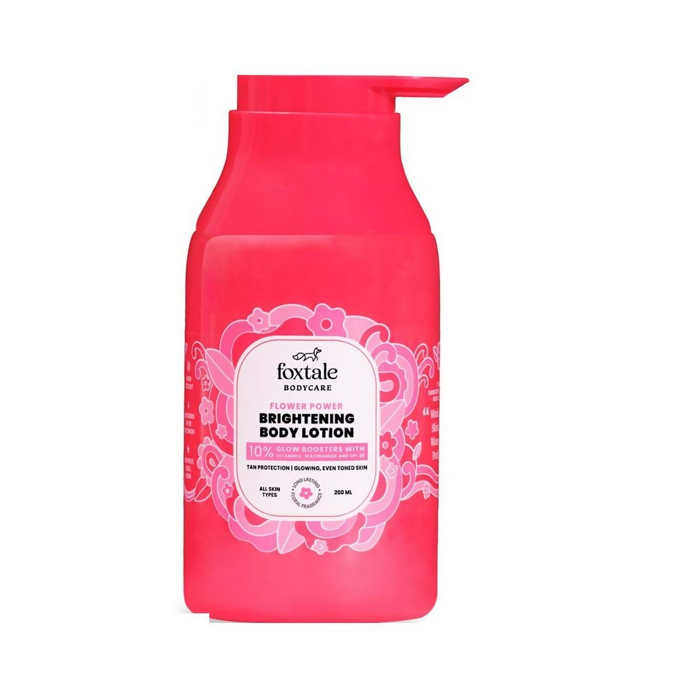 Foxtale Brightening Body Lotion SPF 30 With Niacinamide & Vitamin C Tan Protection & Glowing Skin | Grocsy