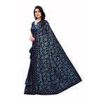 Vamika Blue Lycra Designer Saree (Niya Blue) | Grocsy