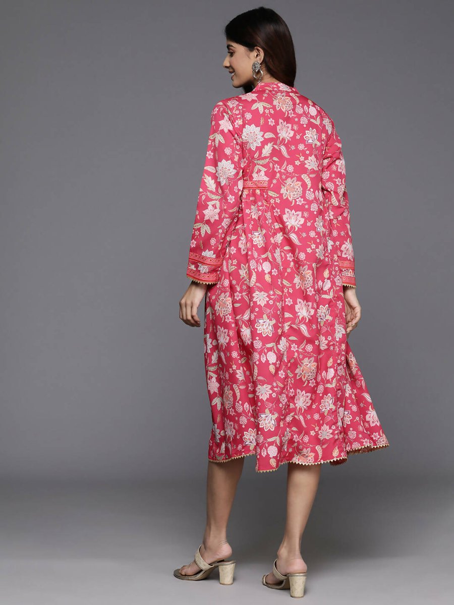 Ahalyaa Women's Traditional wear Dress - Pink | Grocsy