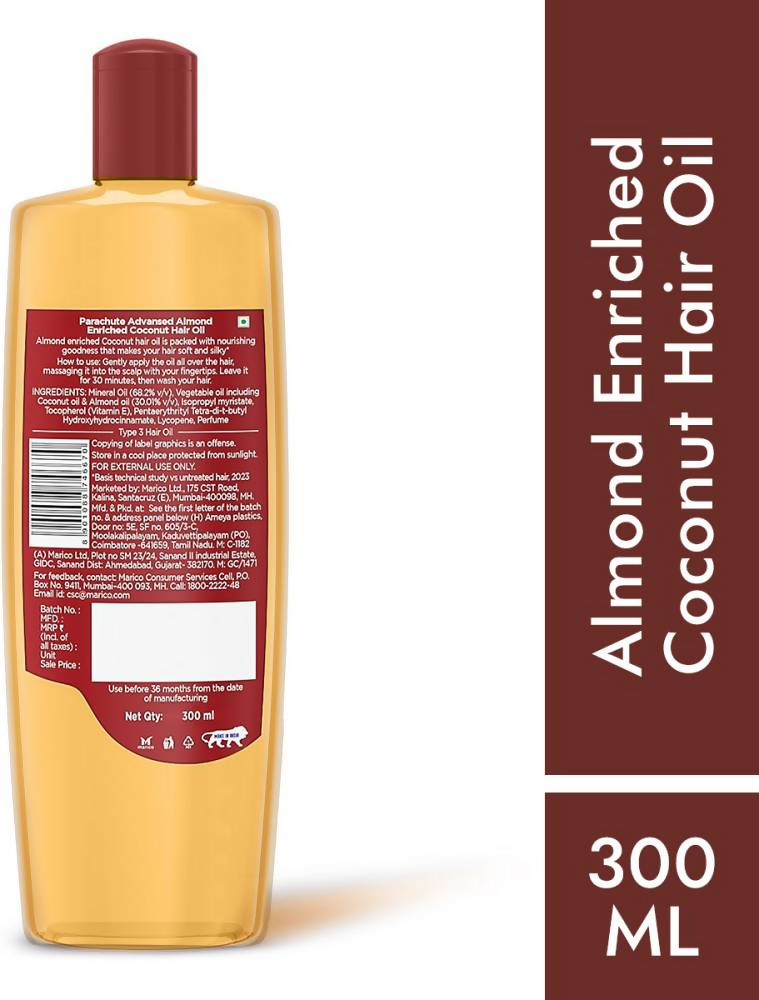 Parachute Advansed Almond enriched Coconut Hair Oil | Grocsy