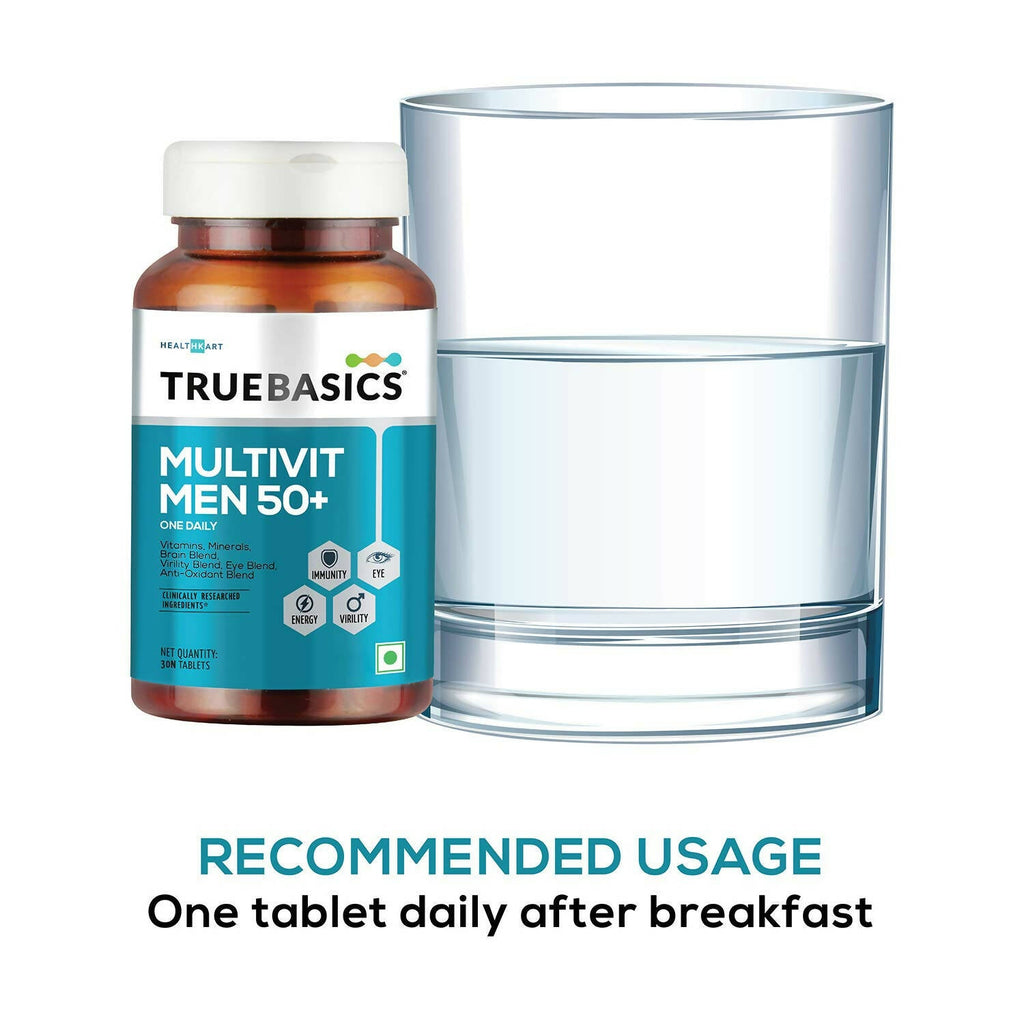 TrueBasics Multivit Men 50+ One Daily Tablets | Grocsy