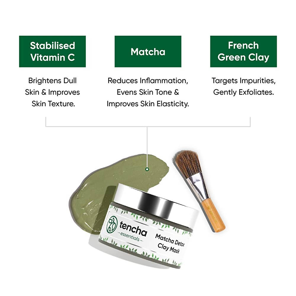 Tencha Essentials Matcha Detox Clay Face Mask | Grocsy