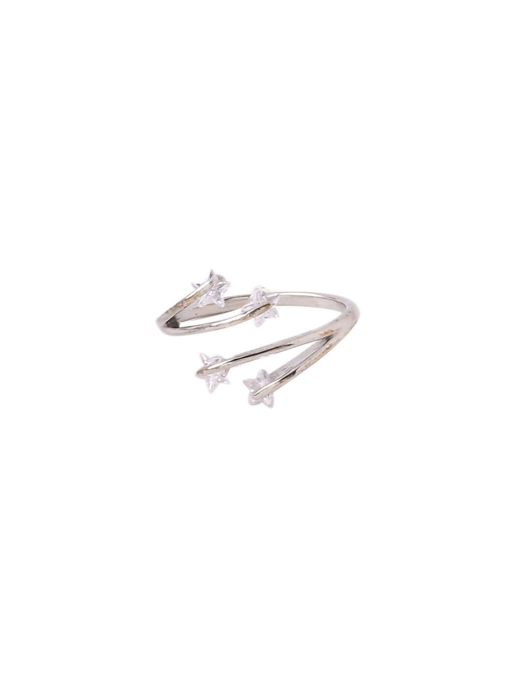 NVR Women's Stylish Latest Silver Plated Ring With Ad Stones | Grocsy