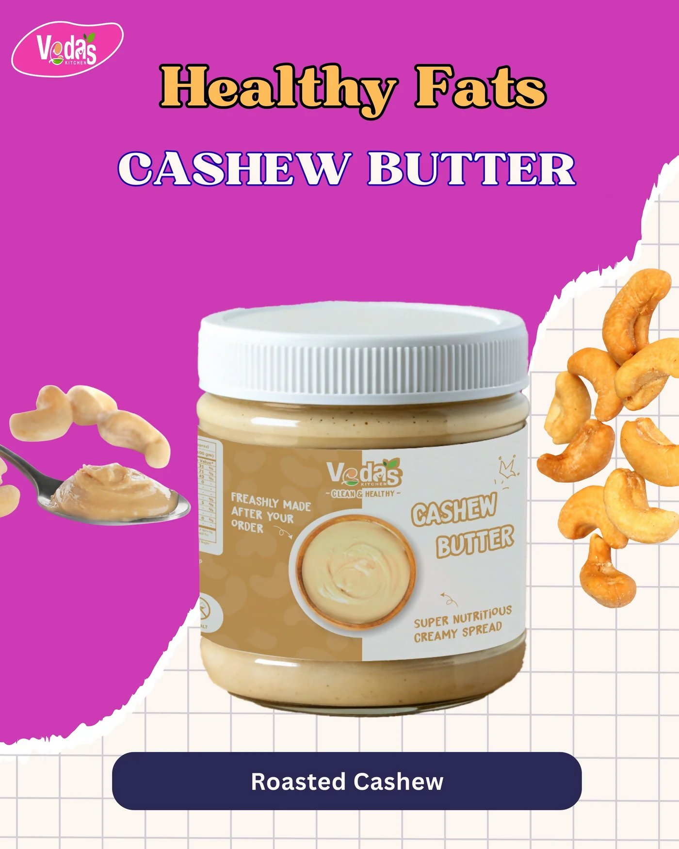 Vedas Kitchen Cashew Butter | Grocsy