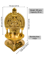 Spillbox Gold-Toned Brass Kamachi Diya Pooja Essential | Grocsy