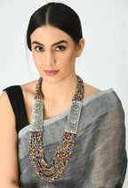 Mominos Fashion Johar Kamal Oxidised Multi Beads Long Statement Necklace For Women | Grocsy