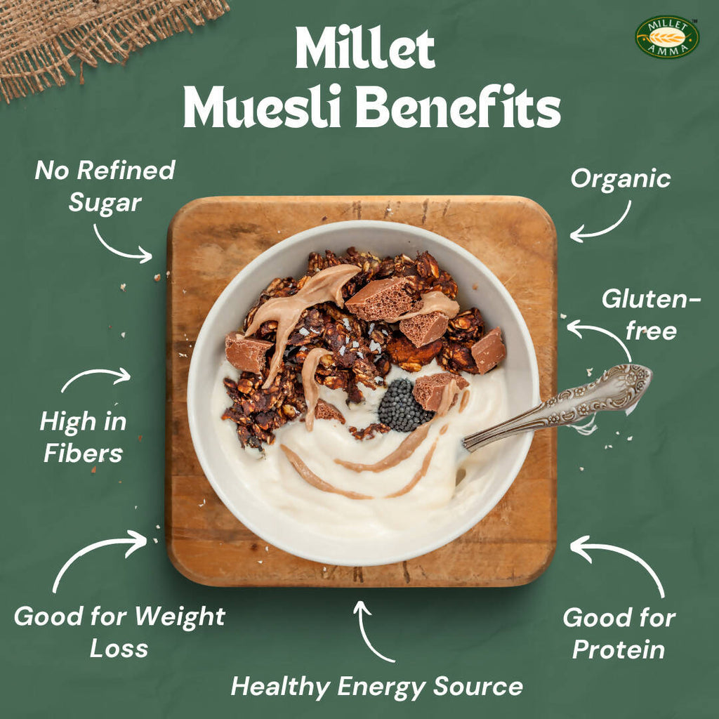 Millet Amma Chocolate Muesli | Grocsy