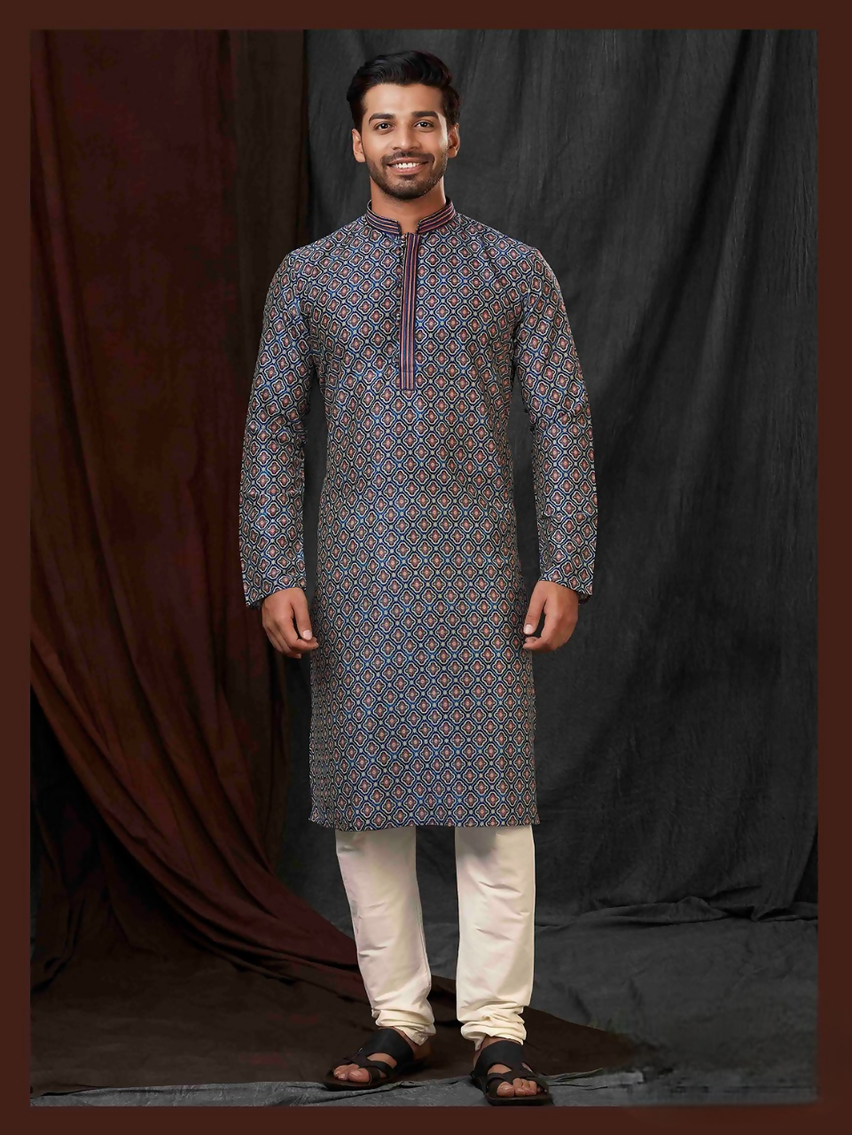 Joban Fashion Multicolor Art Silk Digital Print Kurta Pyjama | Grocsy