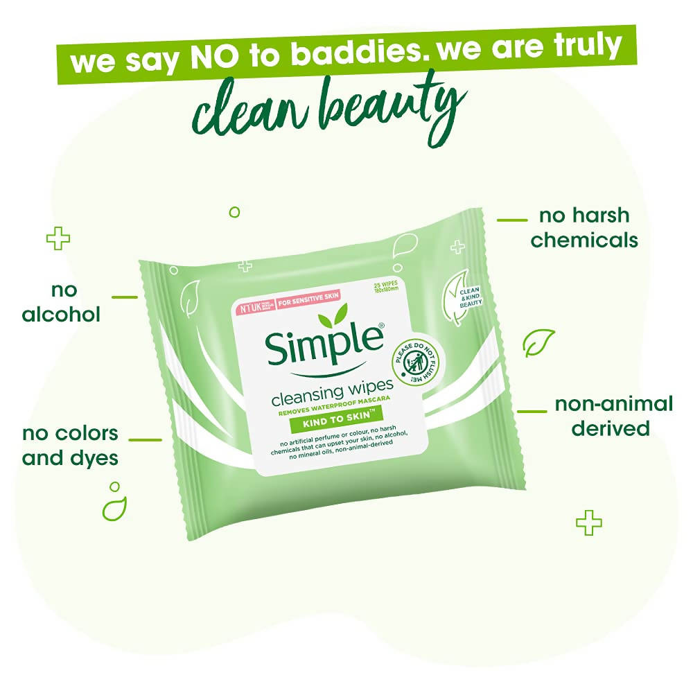 Simple Kind To Skin Cleansing Facial Wipes | Grocsy