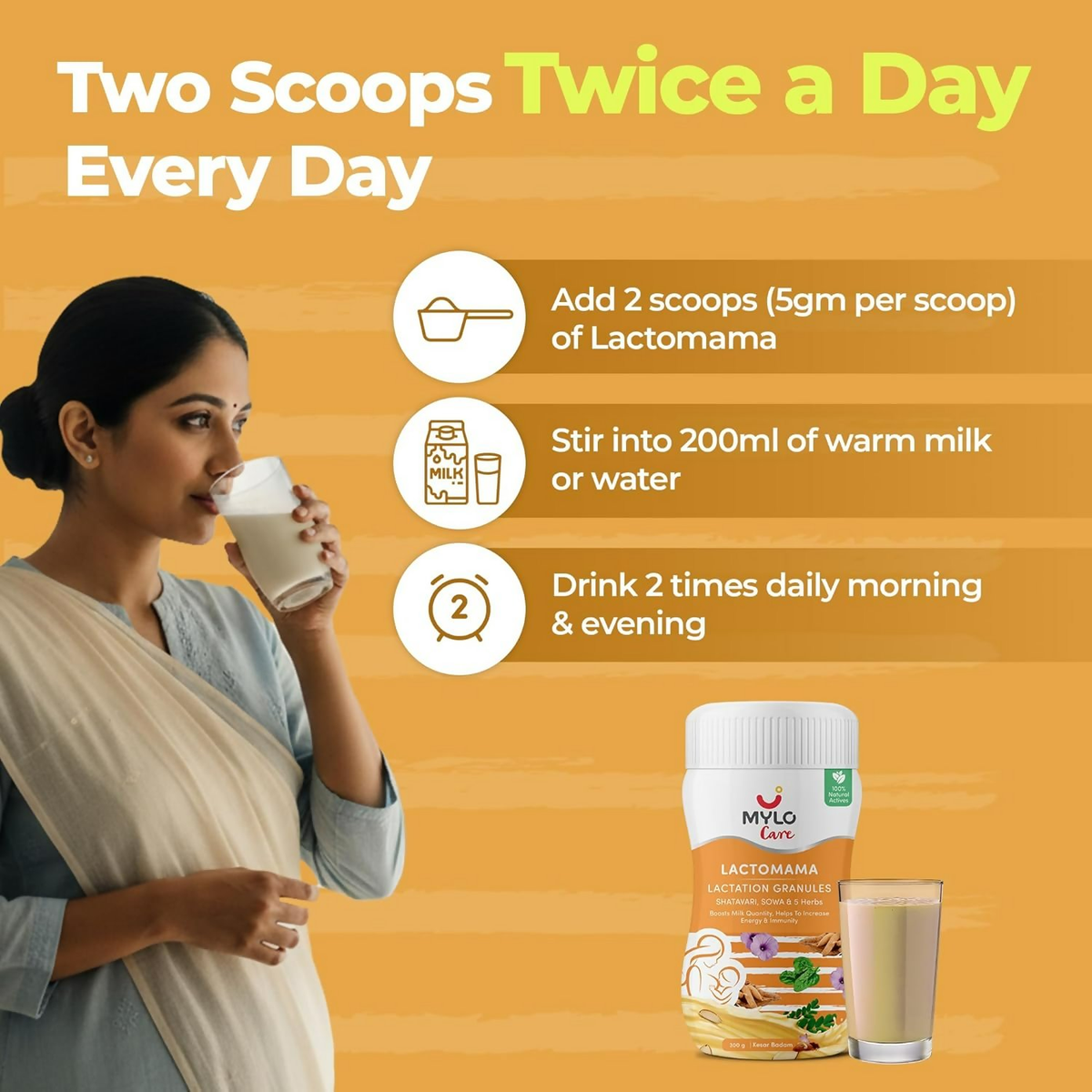 Mylo Care Lactomama Granules For Breastfeeding With Shatavari (Kesar Badam) | Grocsy