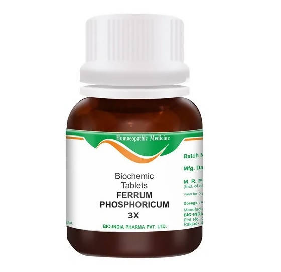 Bio India Homeopathy Ferrum Phosphoricum Biochemic Tablets | Grocsy