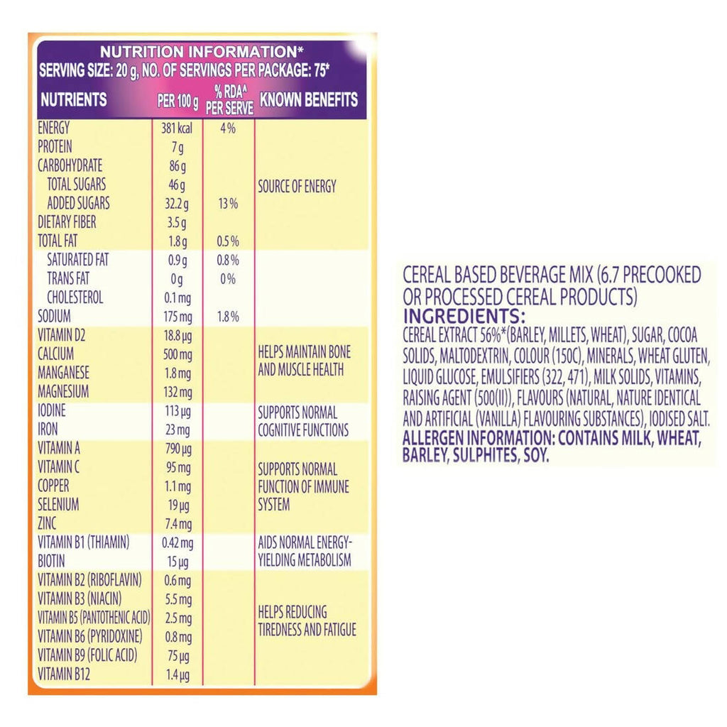 Cadbury Bournvita Chocolate Nutrition Drink | Grocsy