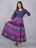 Vamika Multicolor Cotton Printed Party/Casual Wear Kurti (GAM19K) | Grocsy