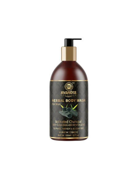 Mantra Organics Charcoal Body Wash For Men | Grocsy