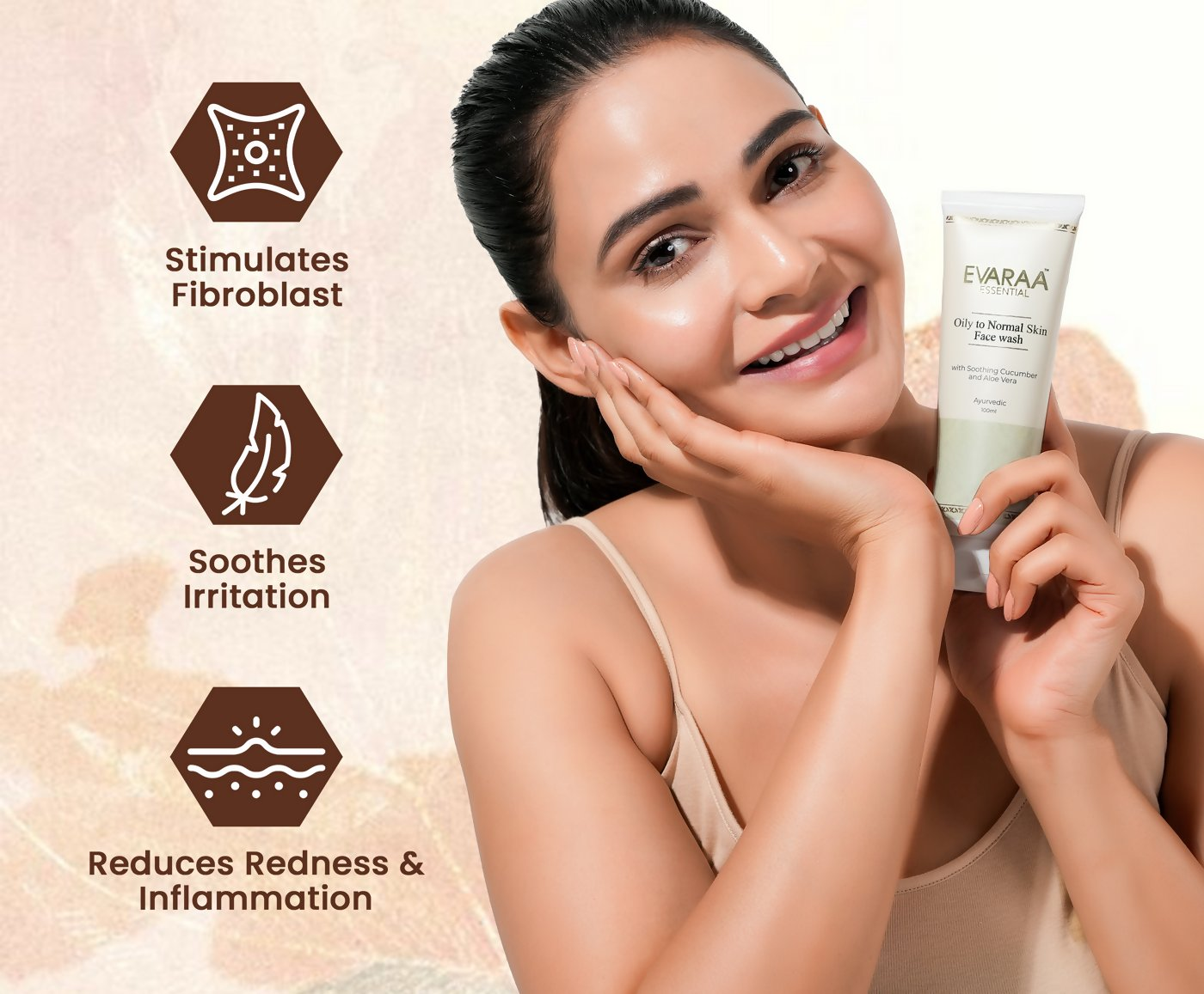 Evaraa Essential Oliy To Normal Skin Face Wash | Grocsy