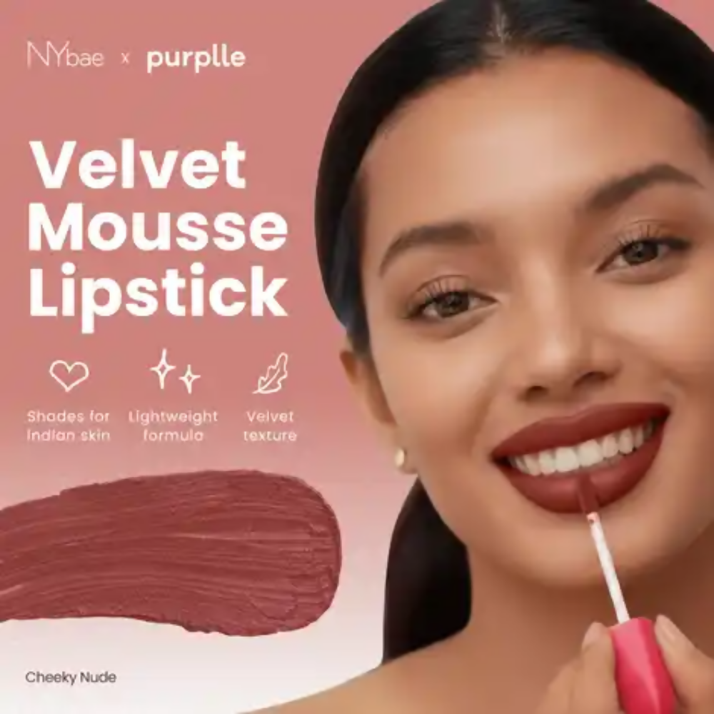 NY Bae Velvet Mousse Liquid Lipstick - Cheeky Nude 09 | Grocsy
